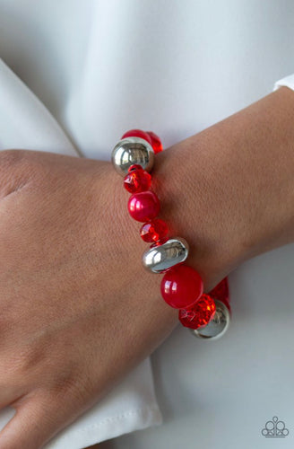 Paparazzi Jewelry Bracelet Ice Ice-Breaker - Red