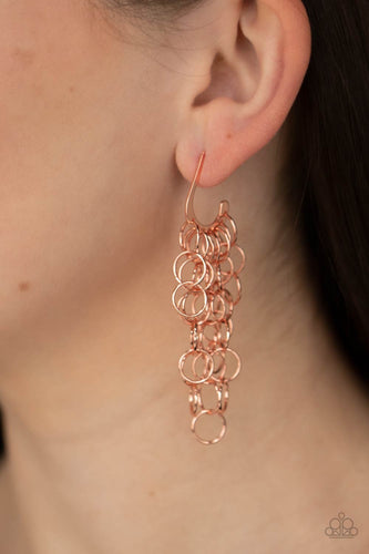 Paparazzi Jewelry Earrings Long Live The Rebels - Copper