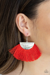 Paparazzi Jewelry Earrings Fox Trap - Red