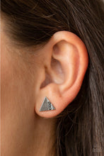 Load image into Gallery viewer, Paparazzi Jewelry Earrings Pyramid Paradise - Silver