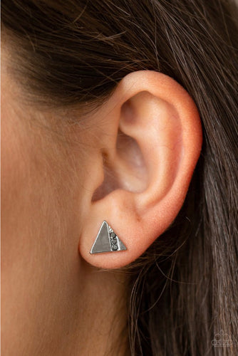 Paparazzi Jewelry Earrings Pyramid Paradise - Silver