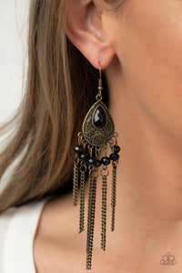 Paparazzi Jewelry Earrings Floating on HEIR - Brass