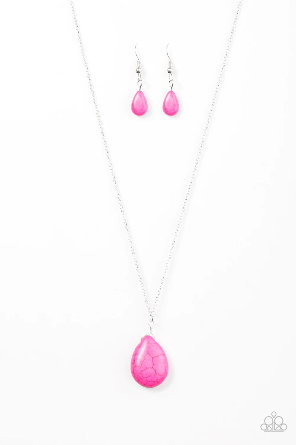 Paparazzi Jewelry Necklace Stone Solo - Pink