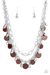 Paparazzi Jewelry Necklace Beachfront Fabulous Brown