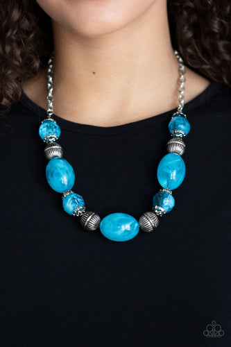 Paparazzi Jewelry Necklace Ice Melt - Blue