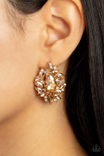 Paparazzi Jewelry Earrings We All Scream for Ice QUEEN - Gold