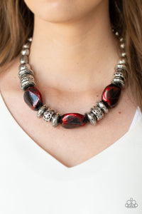 Paparazzi Jewelry Necklace Colorfully Confident - Red