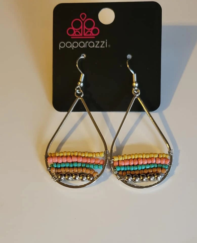 Paparazzi Exclusive Earrings Mojave Mardi Gras Multi