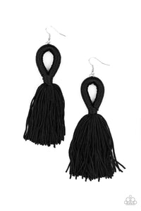 Paparazzi Jewelry Earrings Tassels and Tiaras - Black