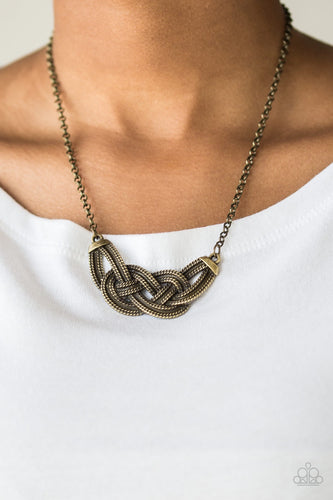 Paparazzi Jewelry Necklace Nautically Naples - Brass
