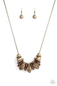 Paparazzi Jewelry Necklace Metro Mantra - Brass