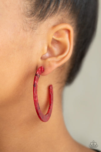 Paparazzi Jewelry Earrings HAUTE Tamale - Red