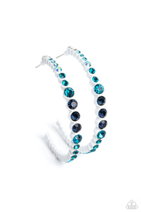 Paparazzi Jewelry Earrings Gossip CURL - Blue