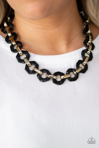 Paparazzi Jewelry Necklace Fashionista Fever - Black